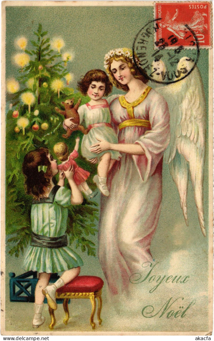 PC SAINT NICHOLAS, JOYEUX NOEL, Vintage EMBOSSED Postcard (b51263) - Saint-Nicholas Day