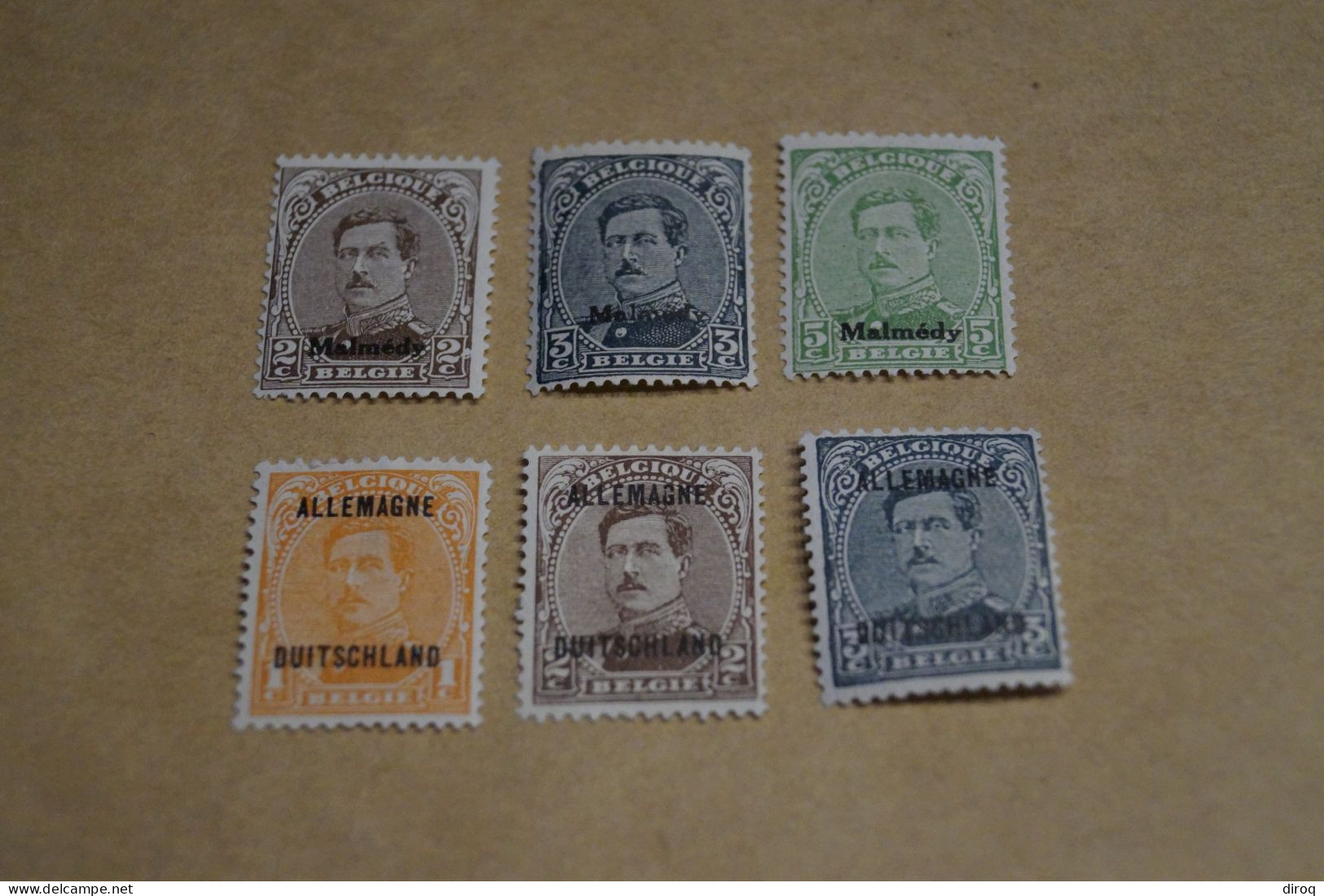 6 Timbres NEUF Avec Surcharge Malmedy Et Allemagne ,petites Traces De Charnière - Neufs