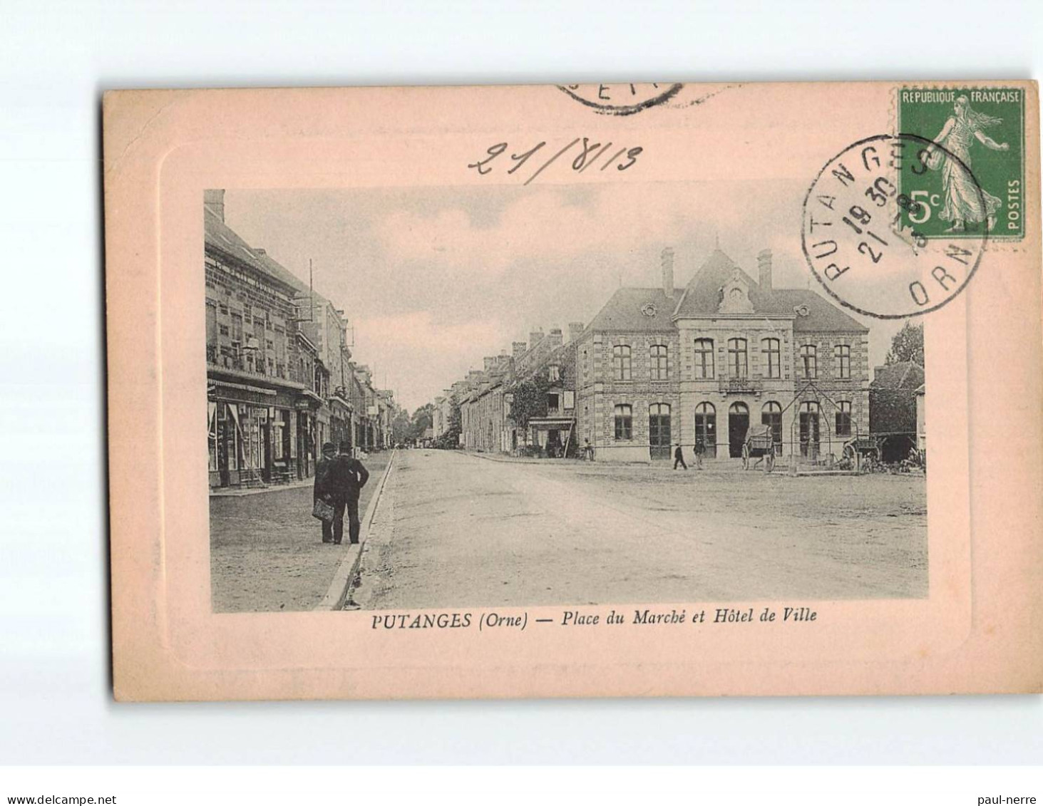 PUTANGES : Place Du Marché Et Hôtel De Ville - état - Putanges