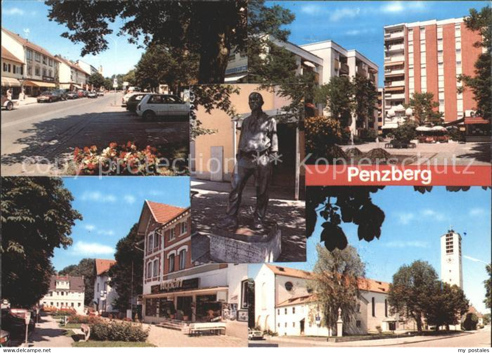 72032952 Penzberg Teilansichten Denkmal Statue Kirche Penzberg - Penzberg