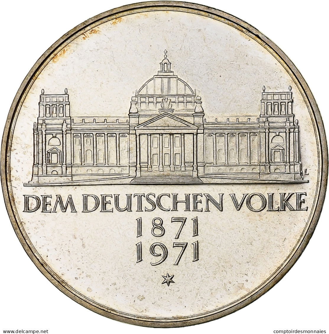 République Fédérale Allemande, 5 Mark, 1971, Karlsruhe, Argent, SUP+ - 5 Marchi