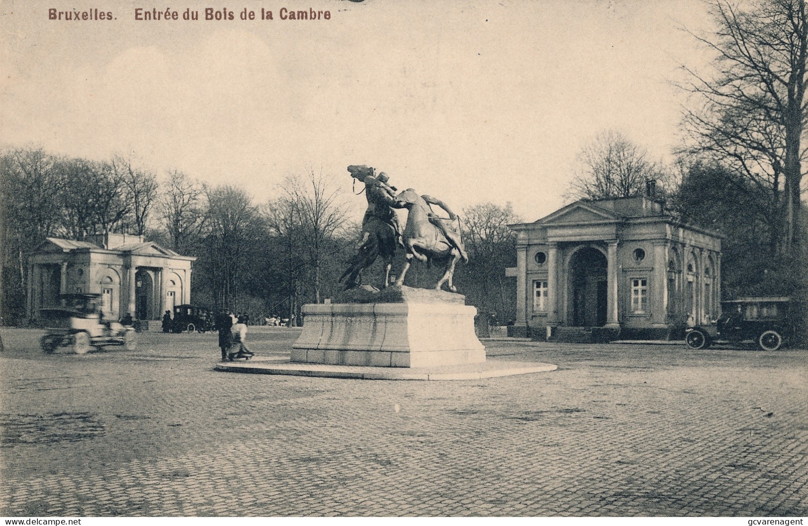 BRUXELLES   ENTREE DU BOIS DE LA CAMBRE       2 SCANS - Forêts, Parcs, Jardins