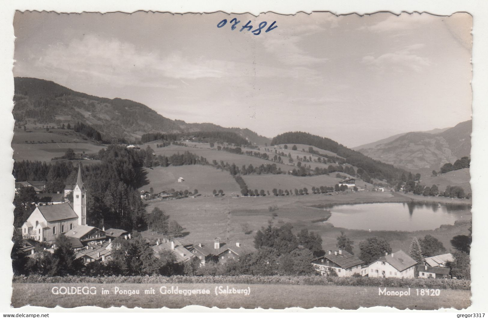 E2747) GOLDEGG Im PONGAU - Kirche U. Wenige Häuser Mit Goldeggersee - Salzburg ALTE SW AK - Goldegg