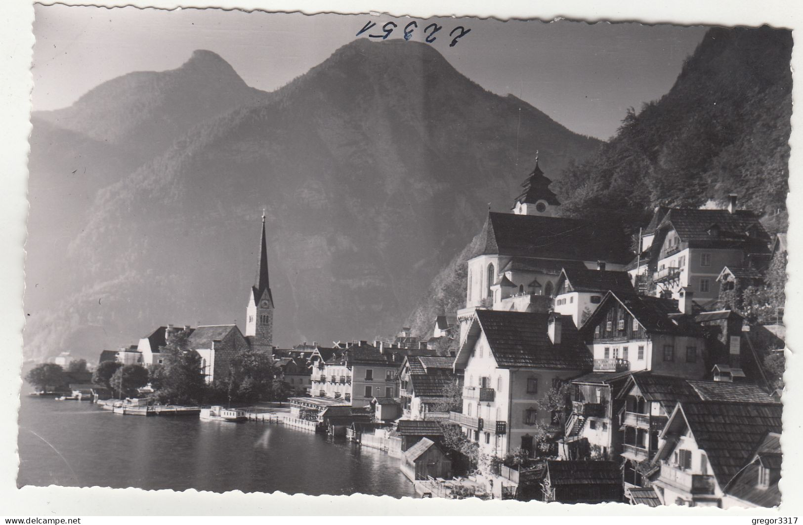 E2757) HALLSTATT - Alte Original S/W FOTO AK  Häuser Mit Kirche - Tolle DETAILS ALT ! - Hallstatt