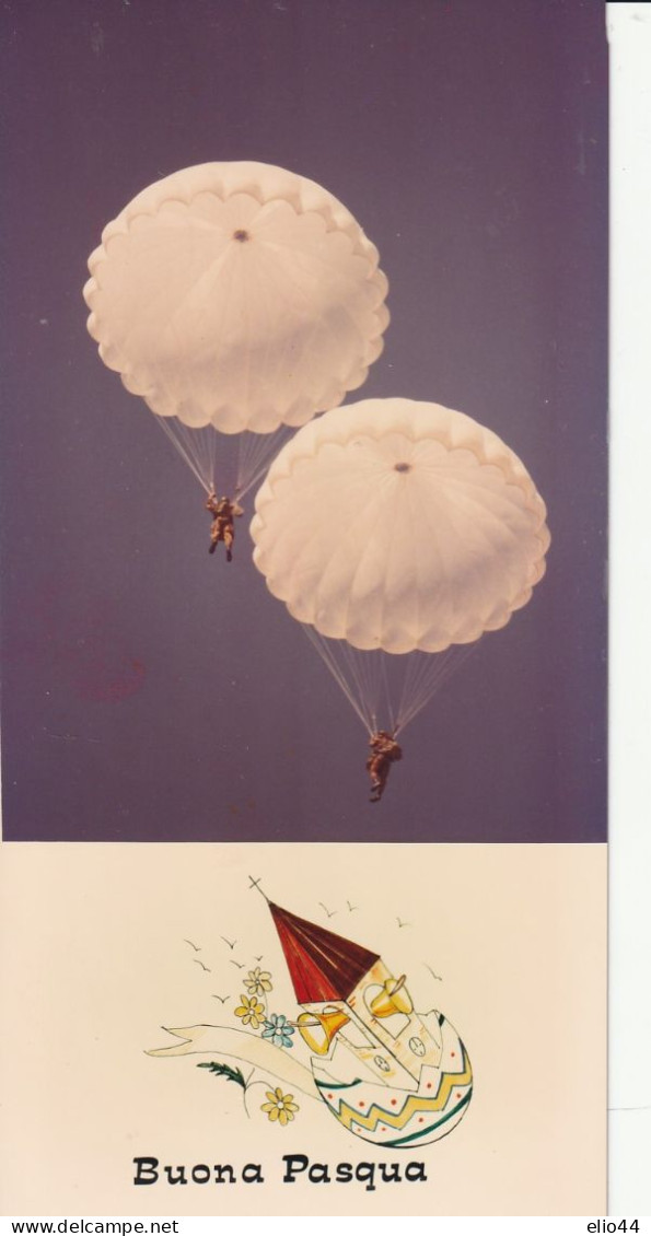 Tematica - Aviazione  - Paracadutismo - Esercito " Buona Pasqua " - Parachutting