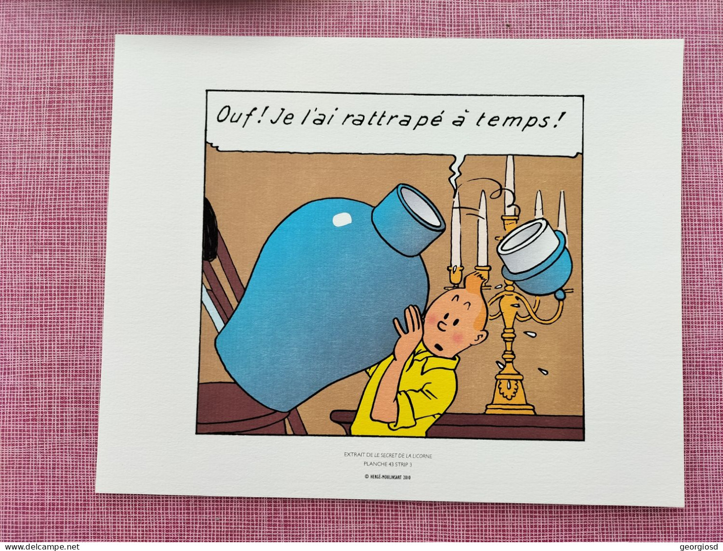 Tintin : Ex Libris Planche 43 Strip 3 - Le Secret De La Licorne - Künstler G - I