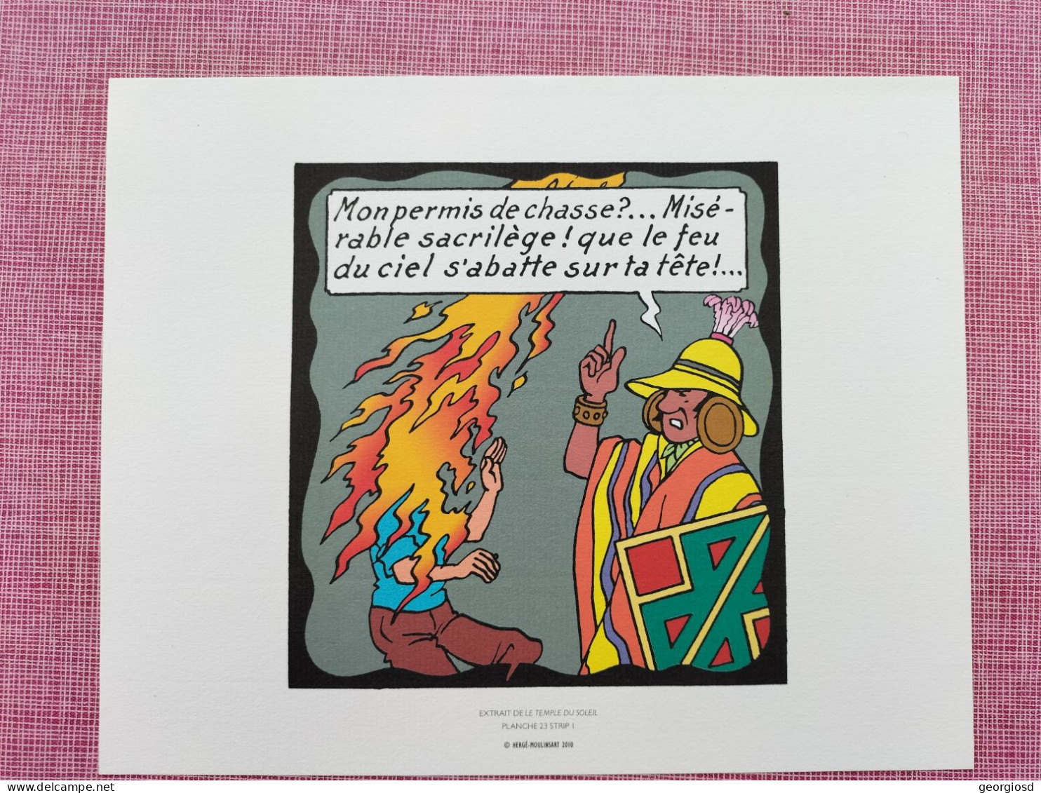Tintin : Ex Libris Planche 23 Strip 1 - Le Temple Du Soleil - Illustrators G - I