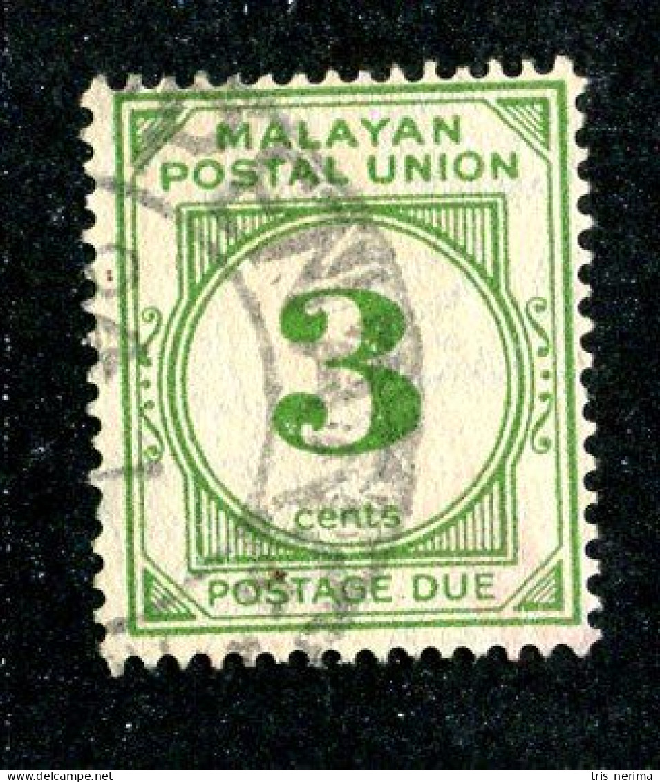 8095 BCXX 1952 Malaysia Scott # J22 Used (offers Welcome) - Malayan Postal Union