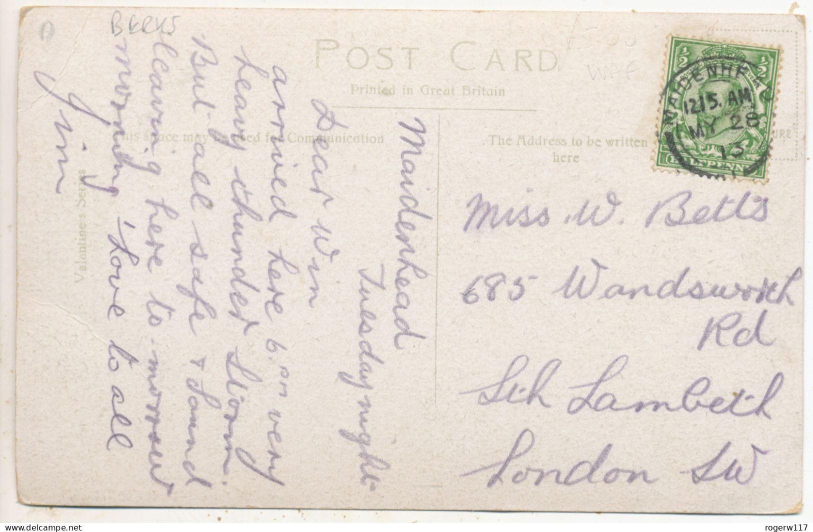 Boulters Lock, Maidenhead, 1913 Postcard - Altri & Non Classificati