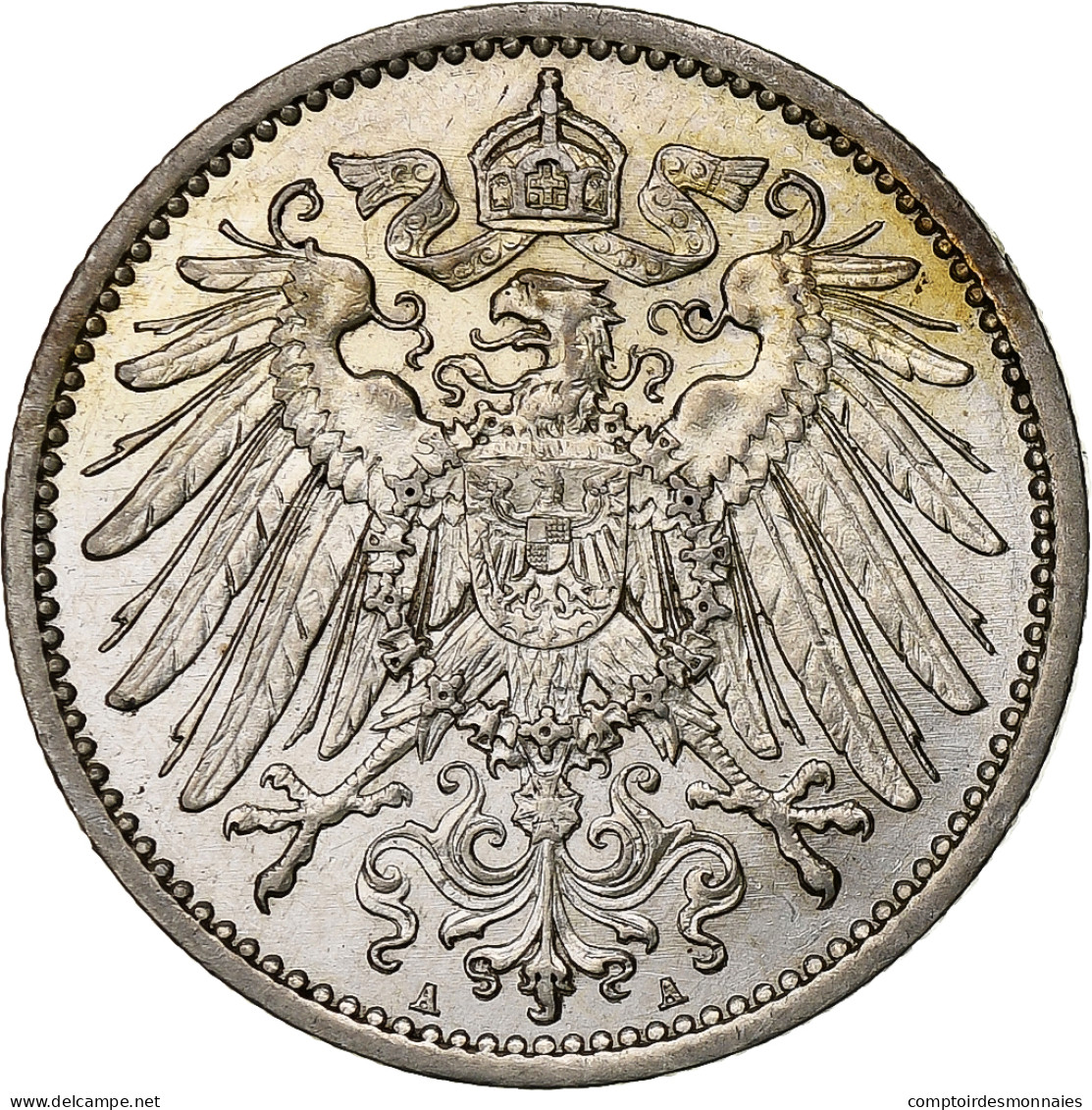 Empire Allemand, Wilhelm II, Mark, 1914, Berlin, Argent, SUP+, KM:14 - 1 Mark