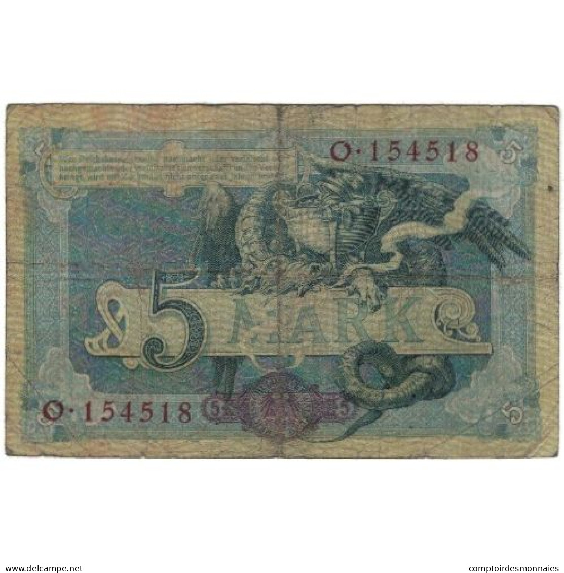 Billet, Allemagne, 5 Mark, 1904, 1904-10-31, KM:8b, B - 5 Mark