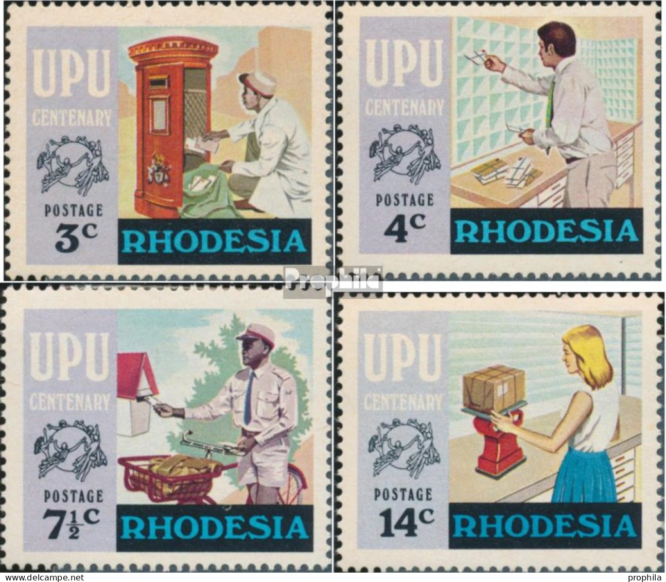 Rhodesien 155-158 (kompl.Ausg.) Postfrisch 1974 UPU - Rhodésie (1964-1980)