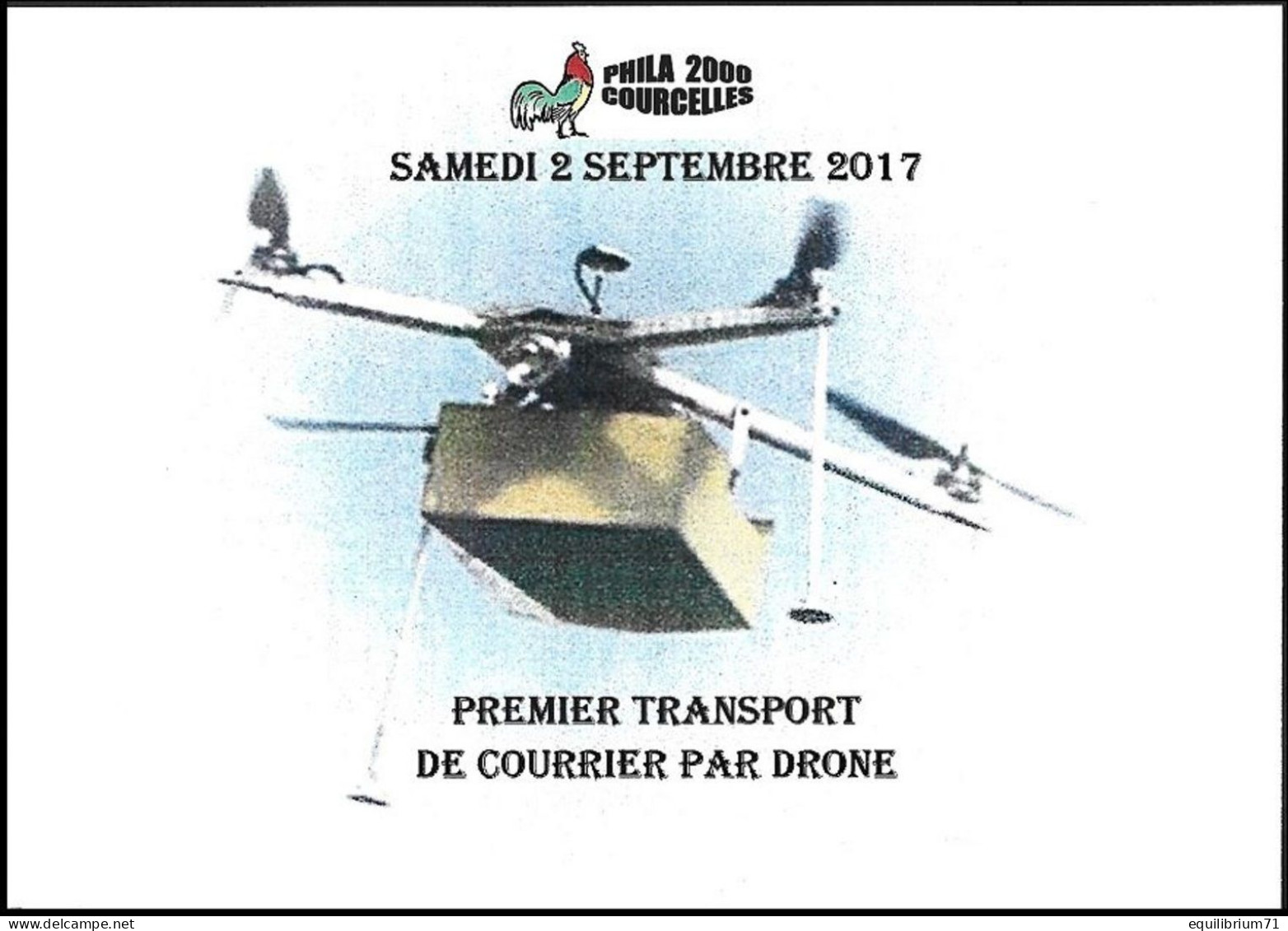 FDC - MYSTAMP° - Club Philatélique Du/Postzegelclub Van De - Courcelles - 1er Transport Par Drone 2/2 - Numéroté - Storia Postale