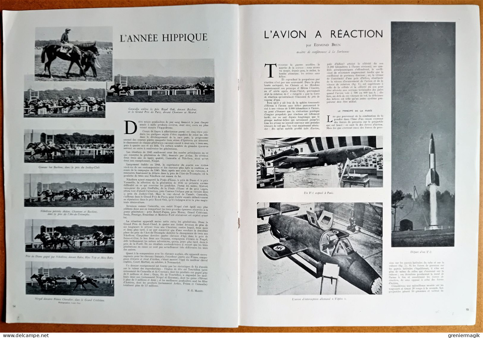 France Illustration N°14 05/01/1946 Mort du Général Patton/Conférence Moscou/Suède/Jean Crotti/Avion à réaction/Autriche
