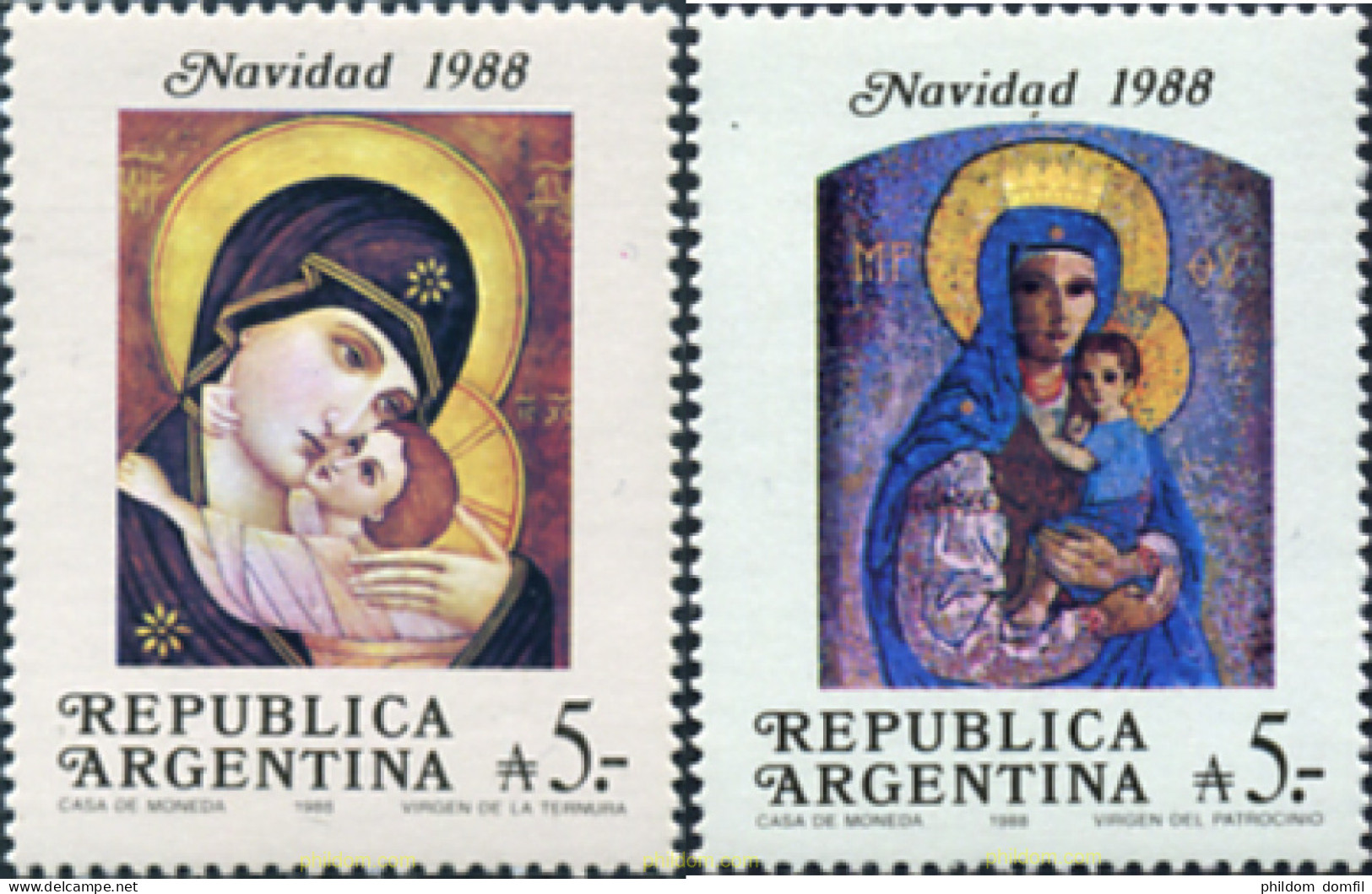 208202 MNH ARGENTINA 1988 NAVIDAD - Nuevos