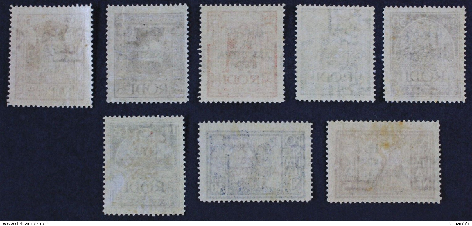 ITALY - EGEO OCC. TEDESCA  N.118-125 - Cat.740 Euro - GOMMA INTEGRA - MNH** (122+125 MH* Linguellati) - Egée (Duitse Bezetting)