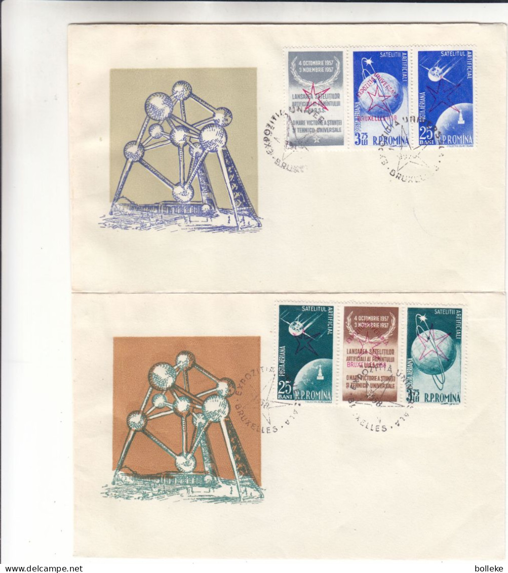 Roumanie - 6 Lettres De 1958 - Avec Oblit Exposition Universelle Bruxelles - Valeur Oblit 150 € - Sur Document ++++ - Cartas & Documentos