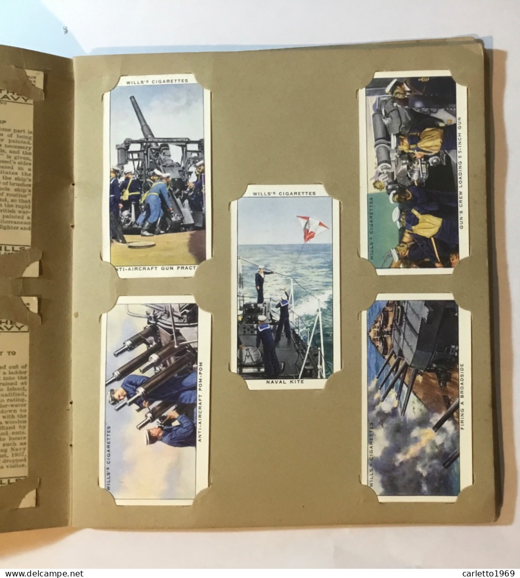 WILLS’S CIGARETTE PICTURE CARD ALBUM COMPLETO ROYAL NAVY - Autres & Non Classés