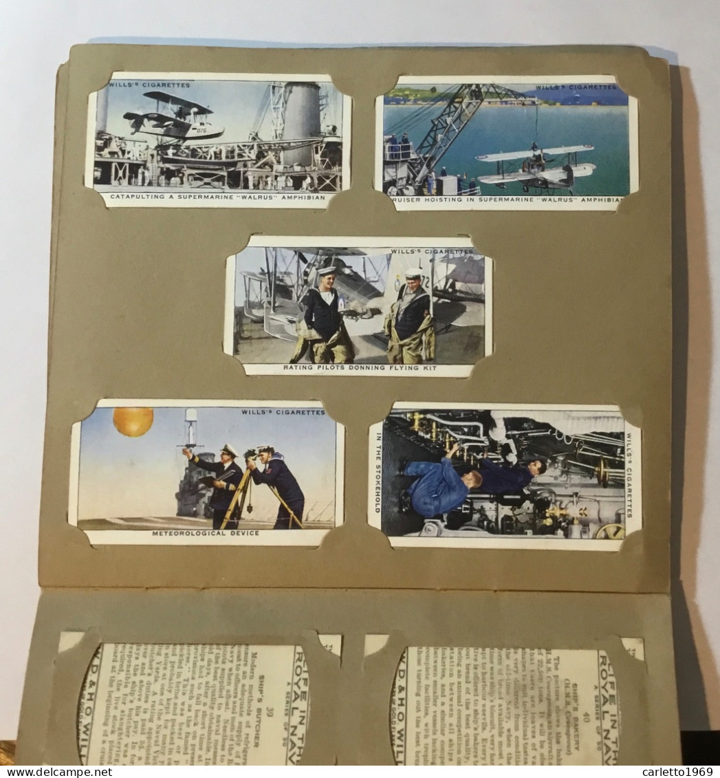 WILLS’S CIGARETTE PICTURE CARD ALBUM COMPLETO ROYAL NAVY - Other & Unclassified