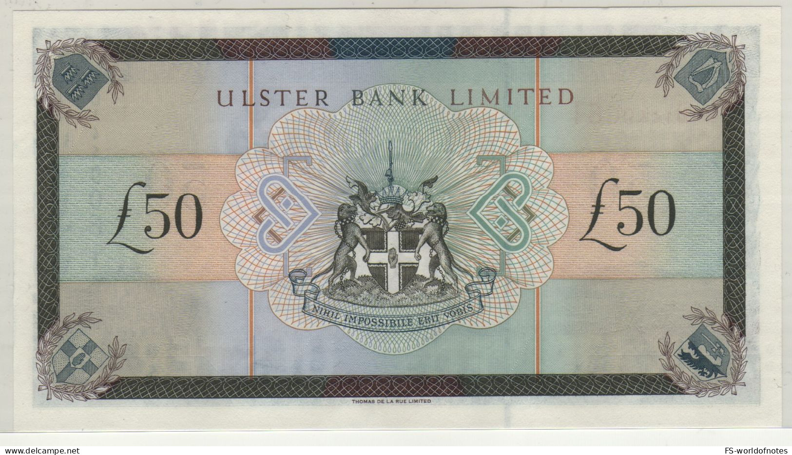 Northern IRELAND  £50  Pounds  P338  ULSTER Bank  Dated  01.07.19 ( Landscape Belfast At Front ) - 50 Pounds