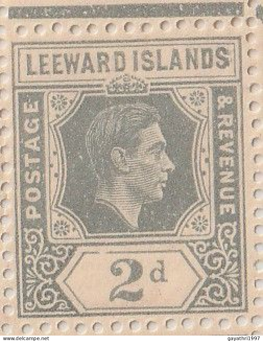 Leeward Islands 1938-42 King George VI Th SG 103 A ERROR AND VARITYS Slate -Grey Block Of 8 (sh58)388 - Leeward  Islands