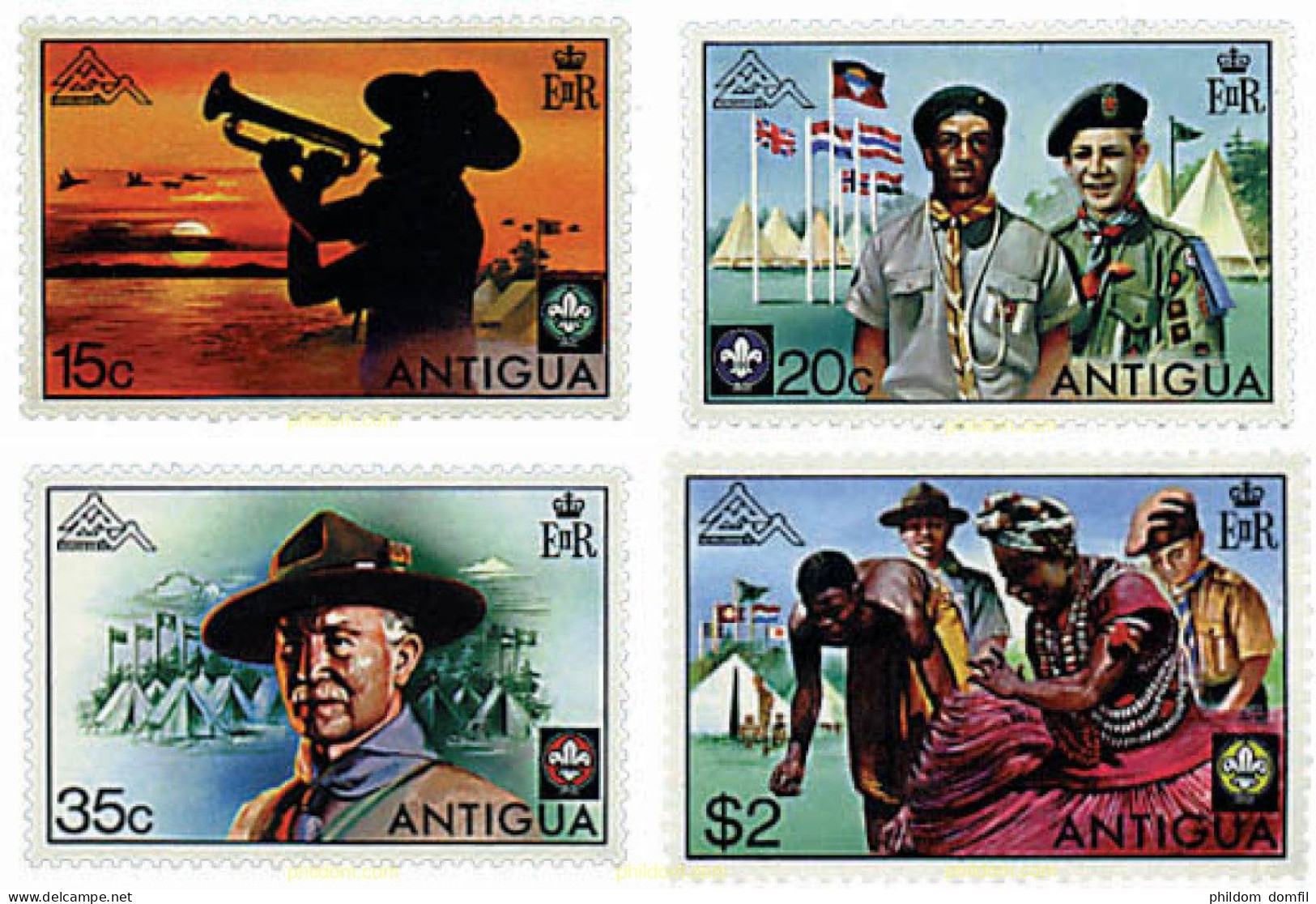 37861 MNH ANTIGUA 1975 14 JAMBOREE MUNDIAL EN NORUEGA - Autres & Non Classés