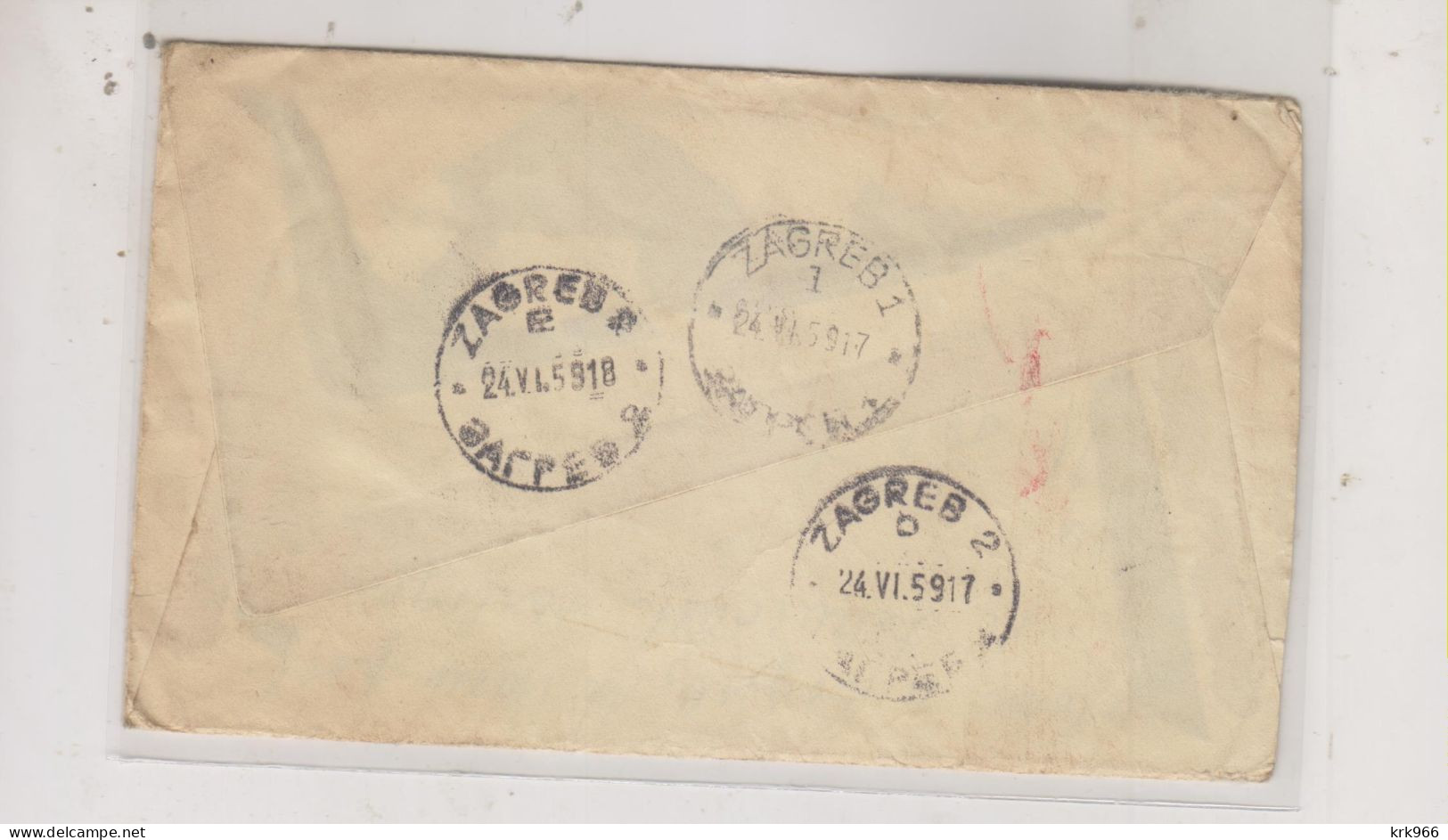 YUGOSLAVIA, 1959 ZAGREB Priority Cover - Covers & Documents