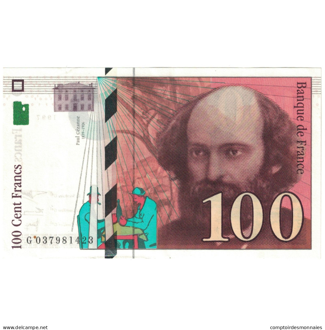 France, 100 Francs, 1997, G037981423, TTB, Fayette:74.1, KM:158a - 100 F 1997-1998 ''Cézanne''