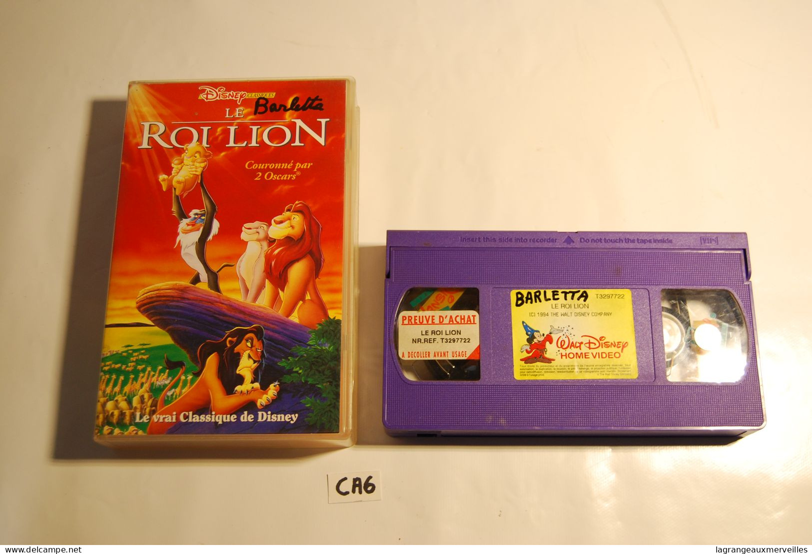 CA6 K7 - Cassette Vidéo VHS - LE ROI LION - DISNEY - Children & Family