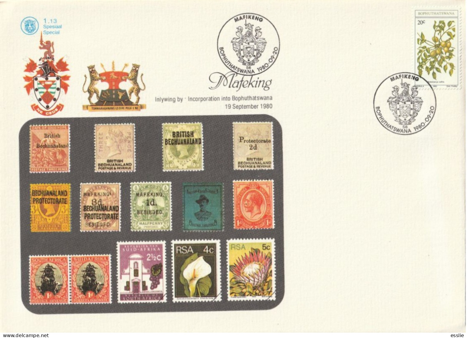 Bophuthatswana - 1980 - Mafiking Mafeking Incorporation - First Day Cover - Large - Bophuthatswana