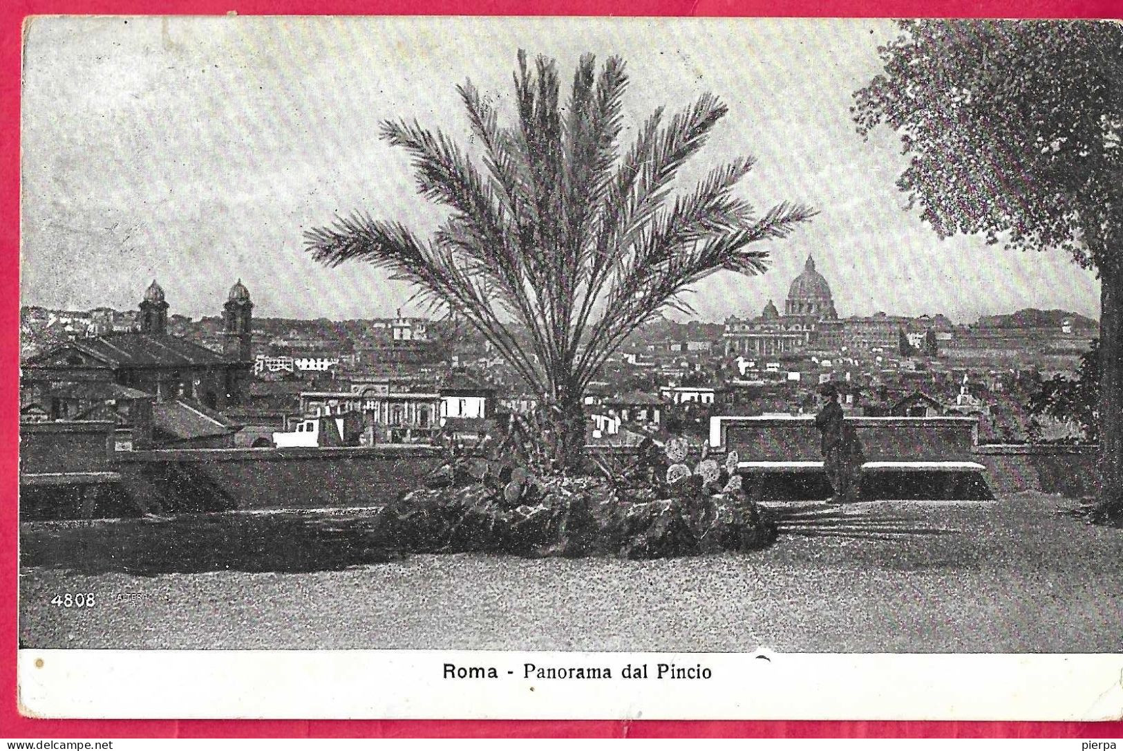 ROMA - PANORAMA DAL PINCIO - FORMATO PICCOLO   - VIAGGIATA 1915 - Panoramic Views