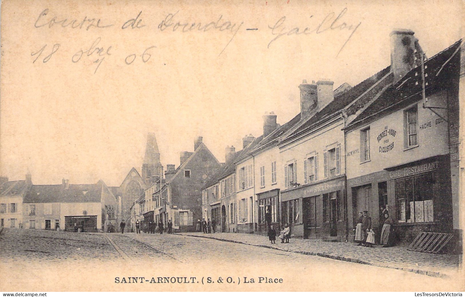 FRANCE - Saint Arnoult - La Place - Animé - Carte Postale Ancienne - St. Arnoult En Yvelines