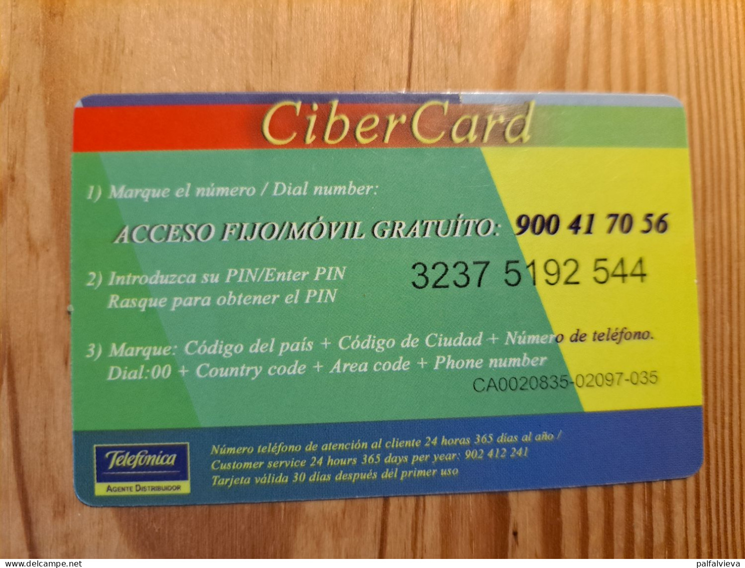 Prepaid Phonecard Spain, Telefonica, Ciber Card - Telefonica