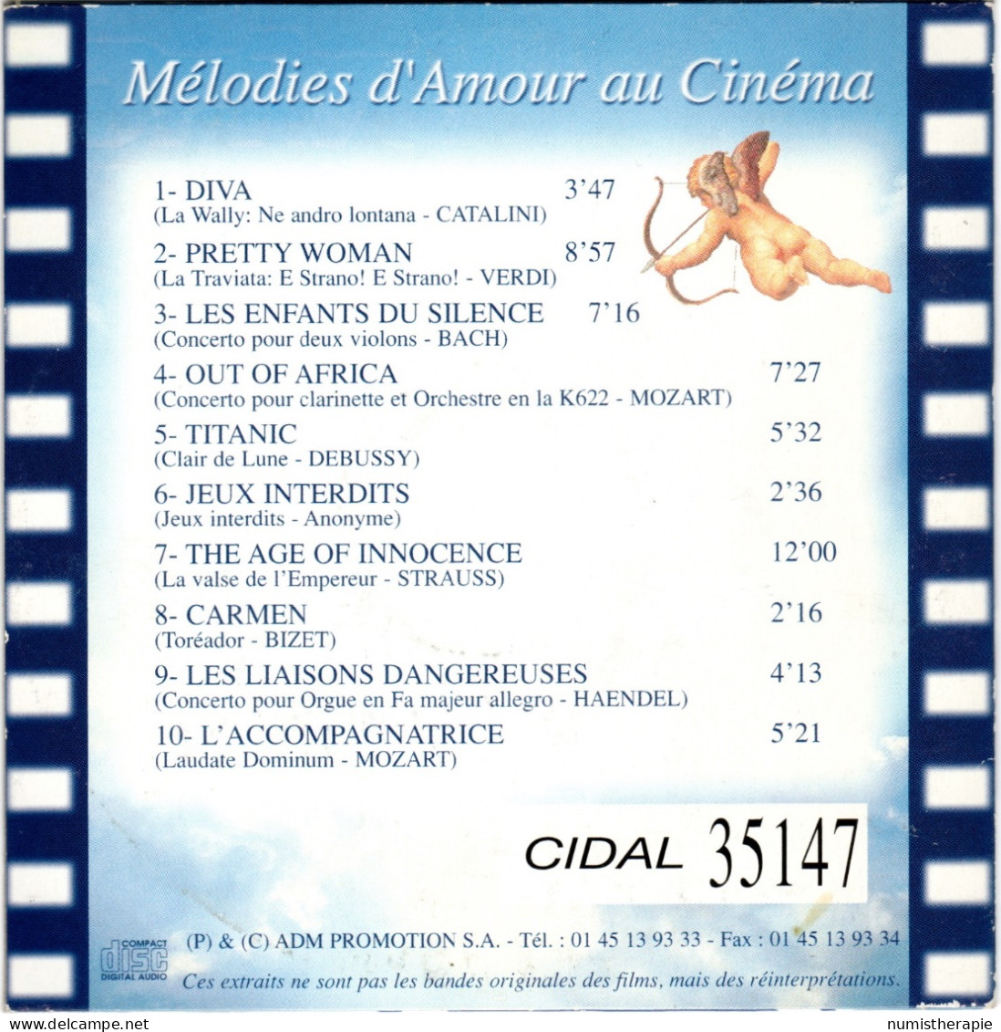 Mélodies D'Amour Au Cinéma (10 Titres) - Filmmusik