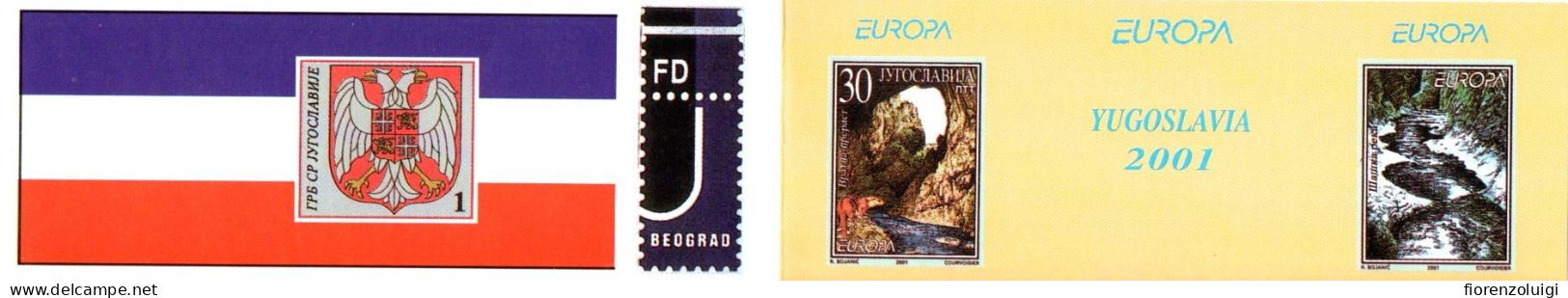 EUROPA CEPT 2001 GIRO COMPLETO LIBRETTI / BOOKLETS MNH**