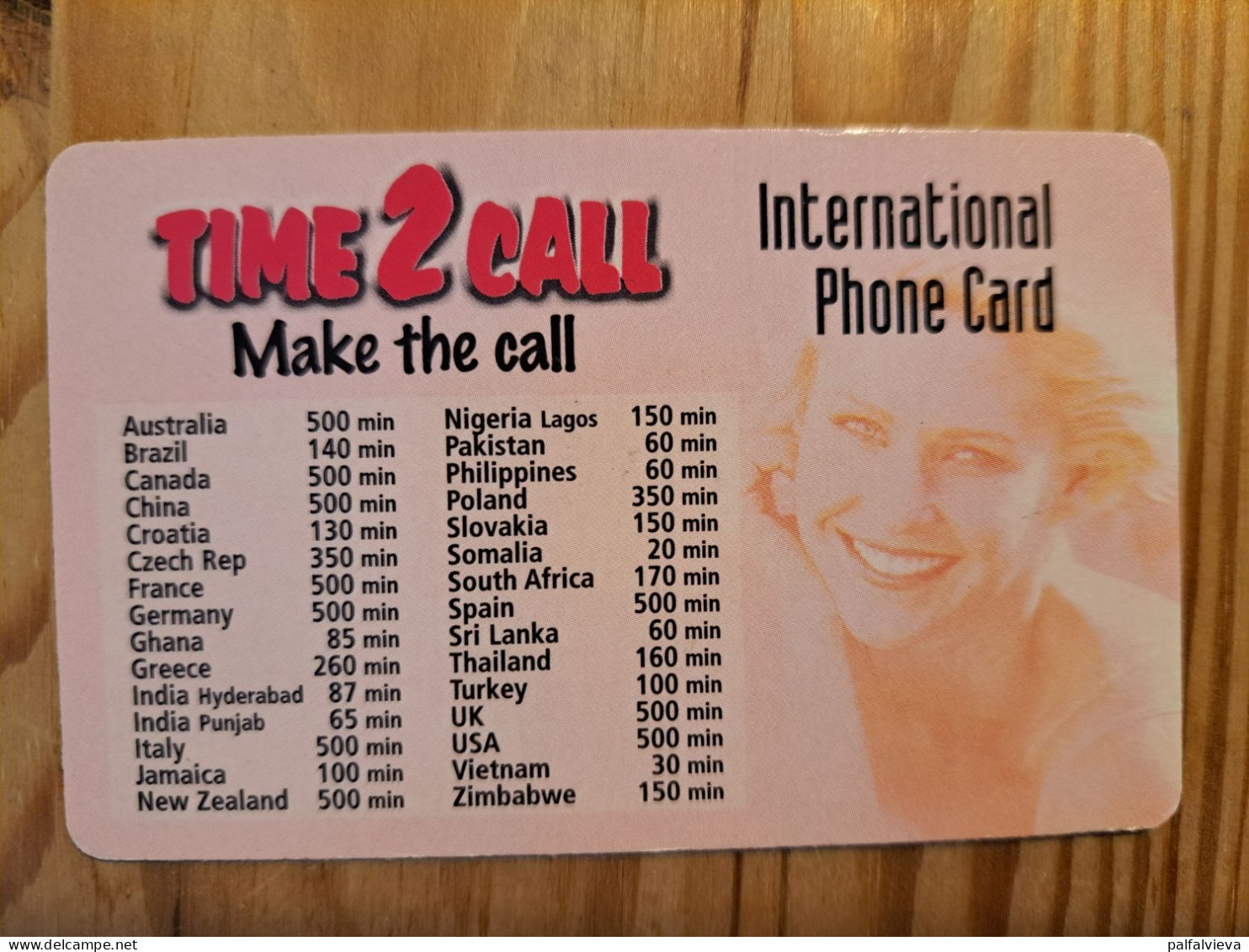 Prepaid Phonecard United Kingdom, Time 2 Call - Woman - Bedrijven Uitgaven