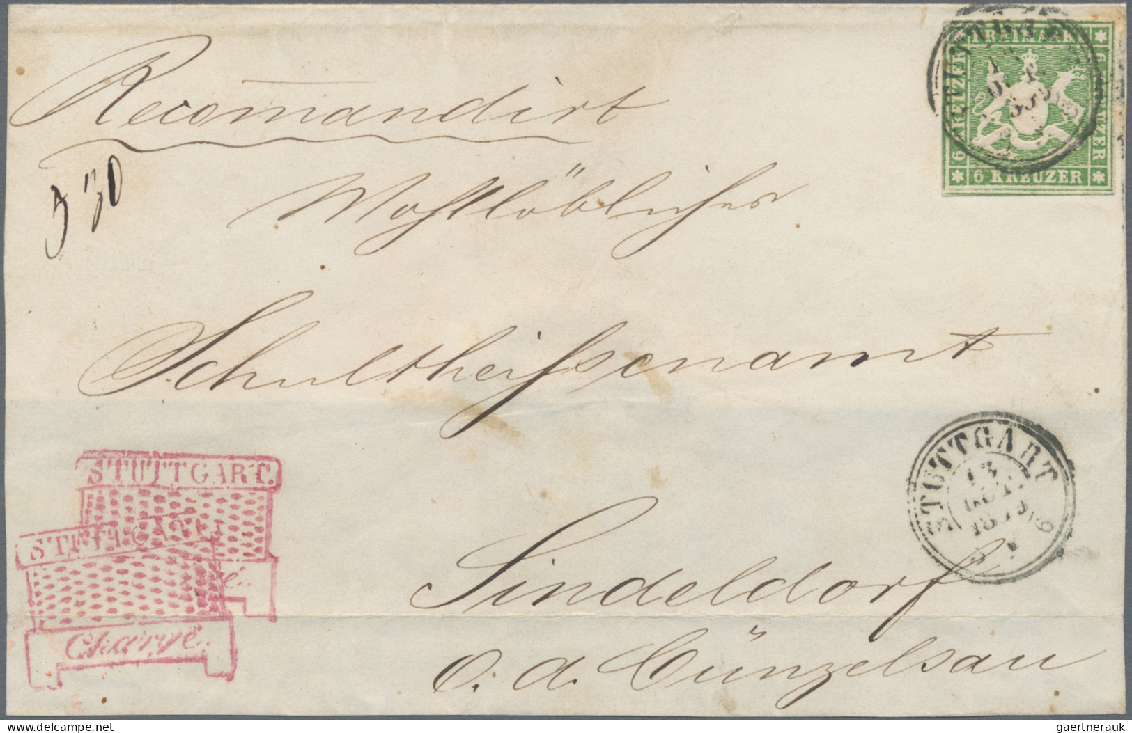 Württemberg - Marken Und Briefe: 1857, 6 Kr. Gelblichgrün, Tadellos, Als Einzelf - Other & Unclassified