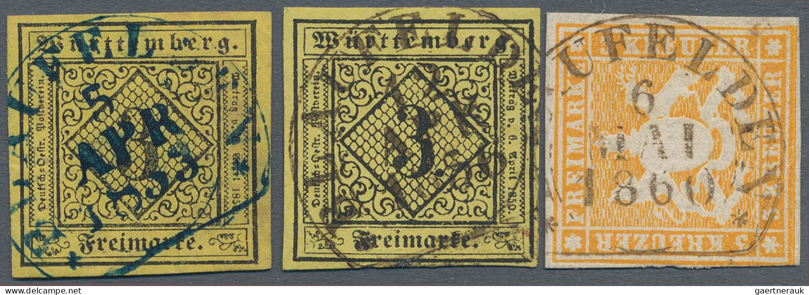 Württemberg - Steigbügelstempel: BLAUFELDEN, Steigbügelstempel 1x In Blau 2x In - Other & Unclassified