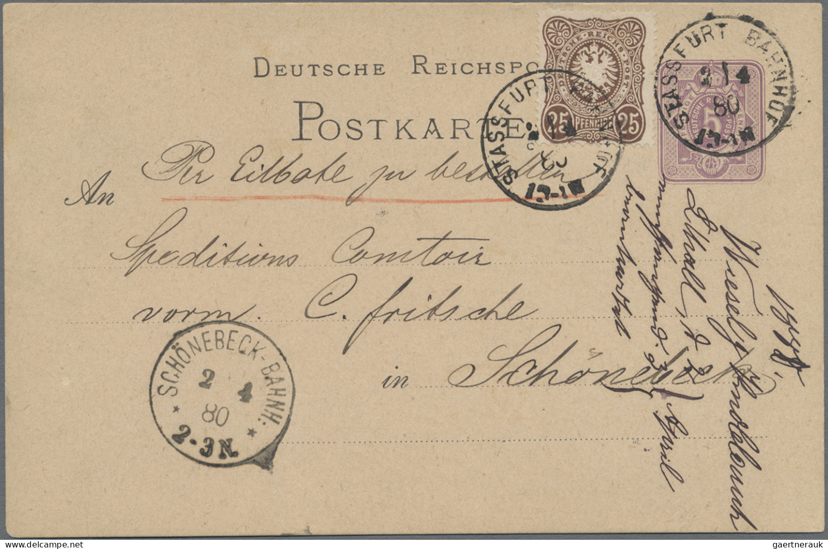 Deutsches Reich - Pfennige: 1875, 25 Pfge. Dunkelbraun, Farbtiefes Und Gut Gezäh - Other & Unclassified