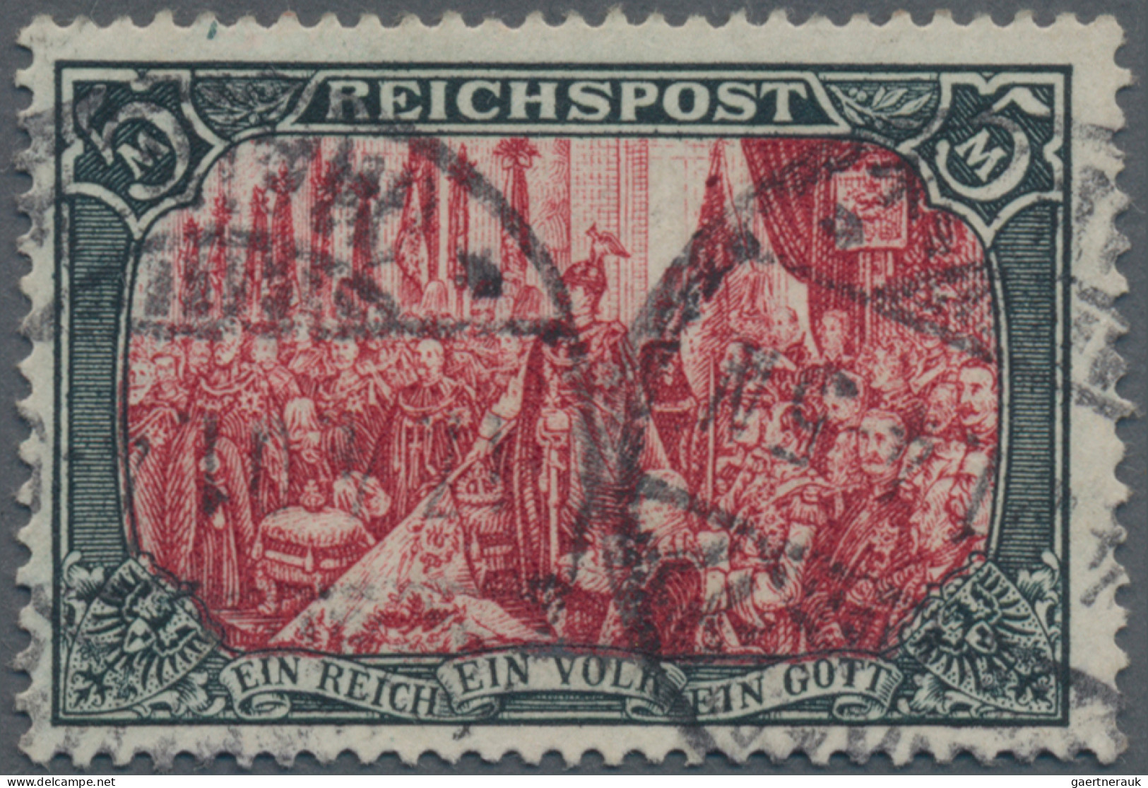 Deutsches Reich - Germania: 1900 5 M. In Type IV (Type I Mit Nachmalung Nur Mit - Oblitérés