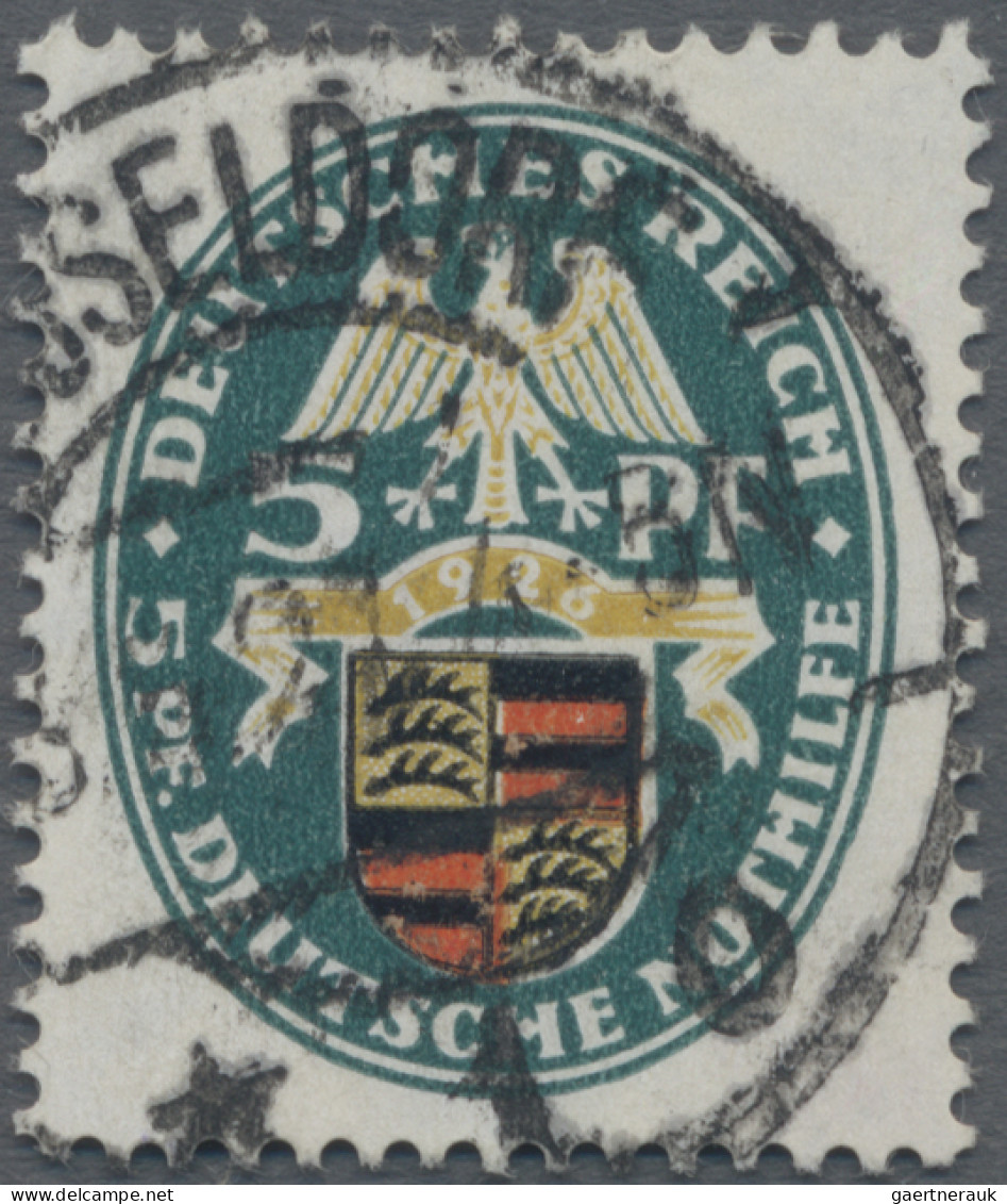 Deutsches Reich - Weimar: 1926, Nothilfe, 5 Pf Mit Stehendem Wasserzeichen, Saub - Gebraucht