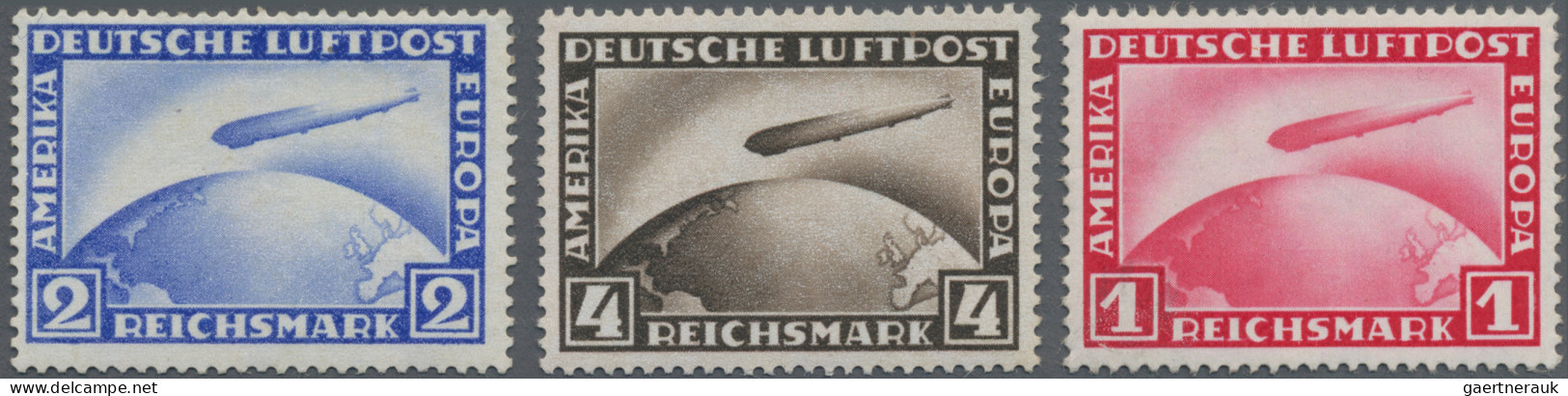 Deutsches Reich - Weimar: 1928/31, Zeppelin 1-4 RM, Kompletter Satz Ohne Aufdruc - Ungebraucht