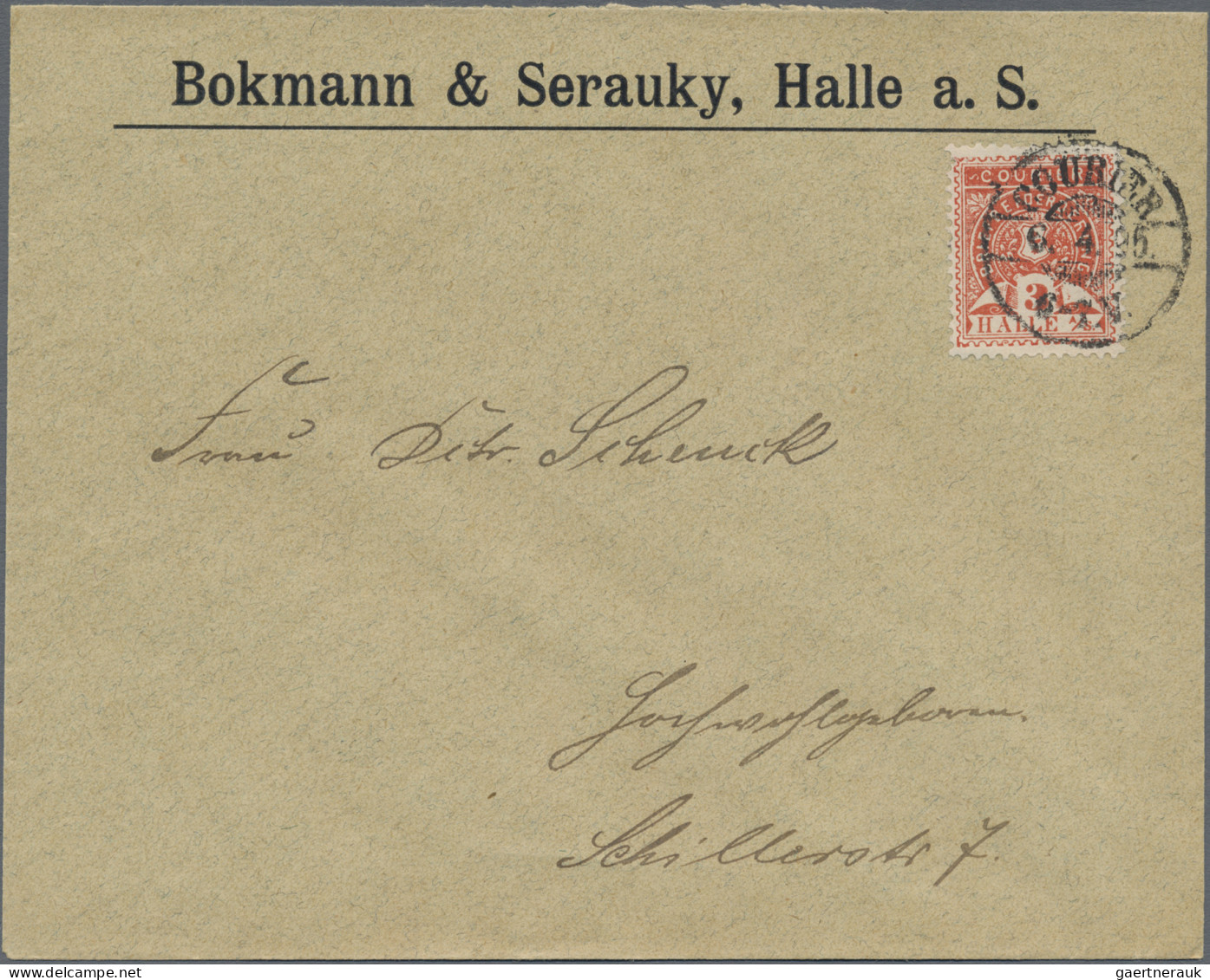 Deutsches Reich - Privatpost (Stadtpost): HALLE/Saale: 1895/1899, 3 Briefe Mit 3 - Private & Local Mails