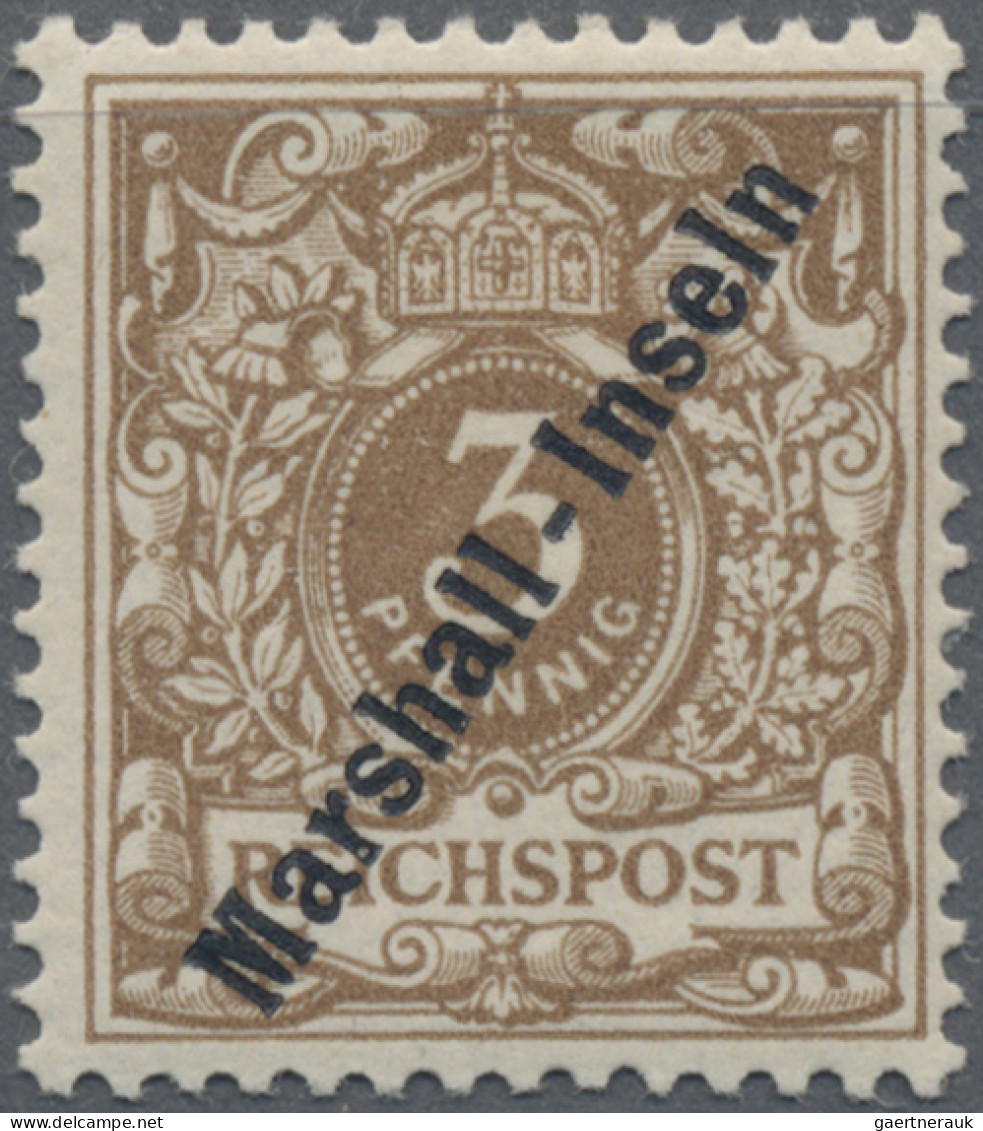 Deutsche Kolonien - Marshall-Inseln: 1899, Adler, 3 Pfg. Lebhaftorangebraun, Ung - Marshall