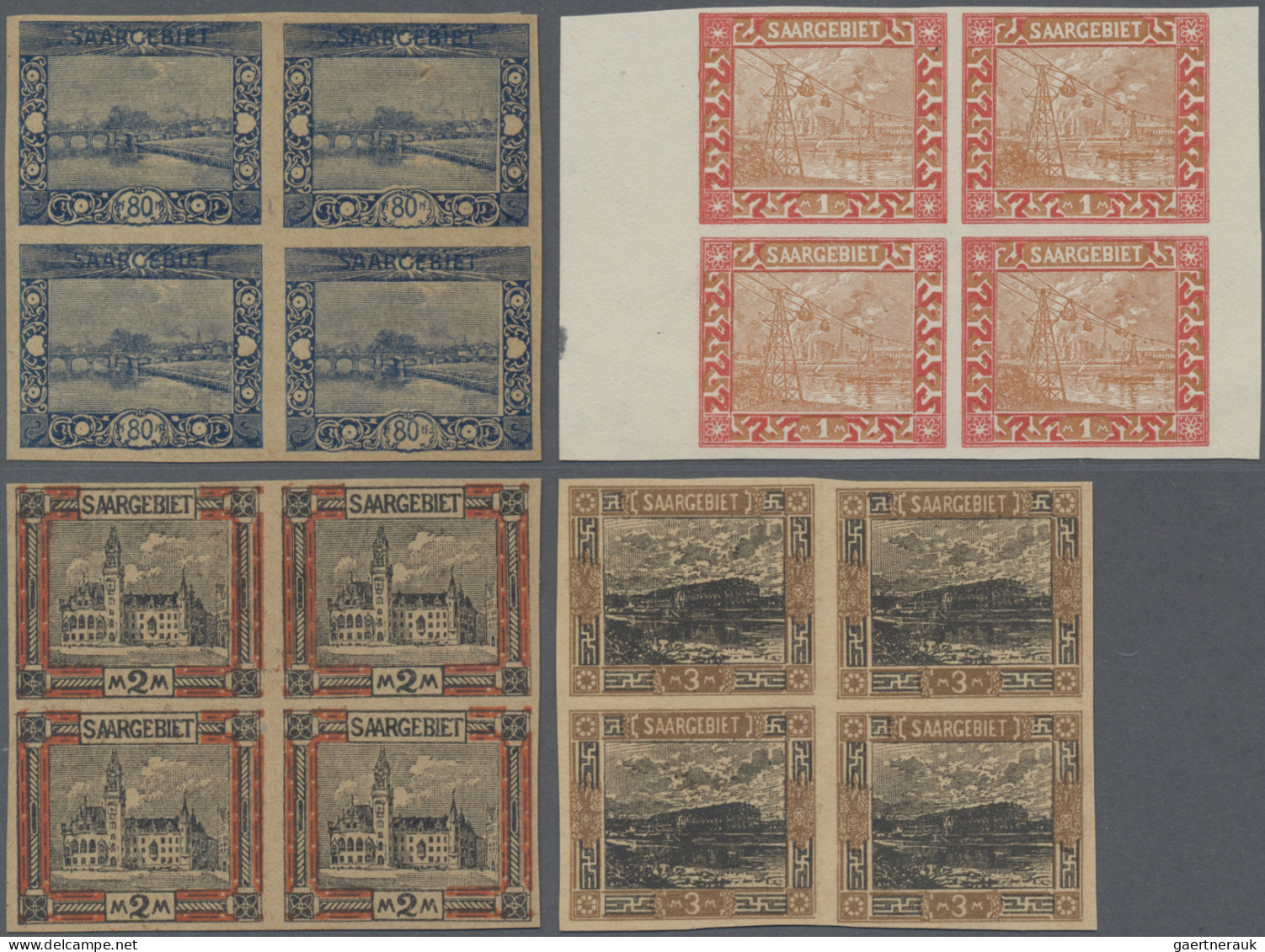 Deutsche Abstimmungsgebiete: Saargebiet: 1921, Landschaftsbilder (I) 5 Pf - 3 M. - Unused Stamps