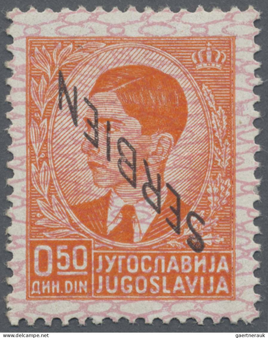 Dt. Besetzung II WK - Serbien: 1941: 0.50 D Rotorange Mit KOPFSTEHENDEM AUFDRUCK - Occupation 1938-45