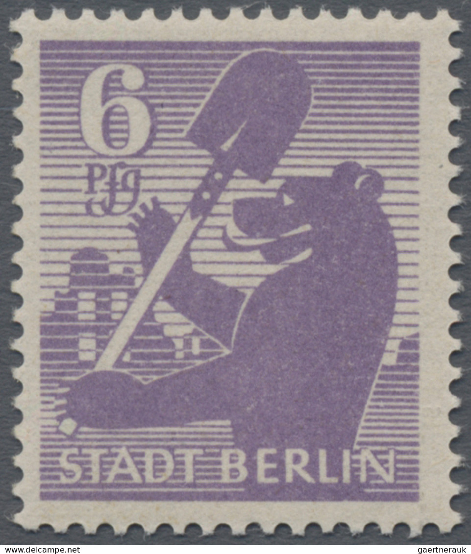 Sowjetische Zone - Berlin Und Brandenburg: 1945, 6 Pf Berliner Bär 6 Pf In Der S - Sonstige & Ohne Zuordnung