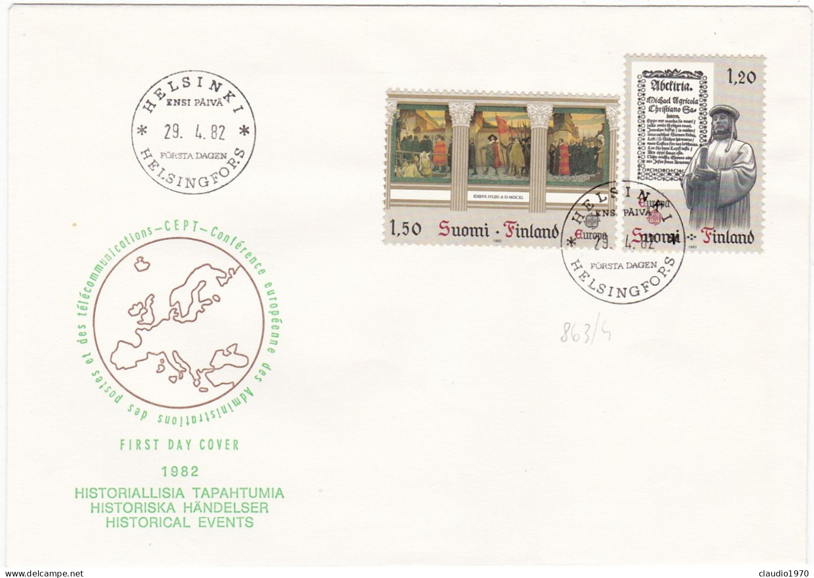 FINLANDIA - FDC - BUSTA  - STORIA POSTALE - 1982 - FDC