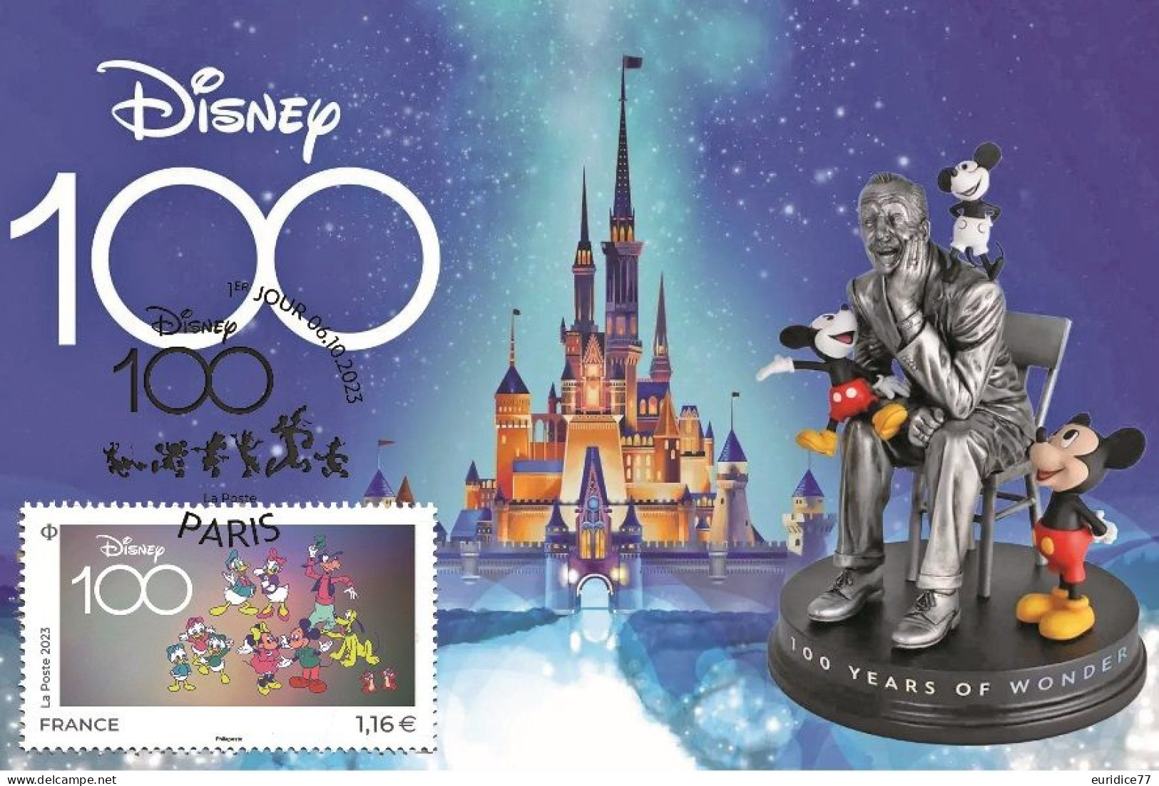 France 2023 - Disney 100 Carte Maximum - 2020-…