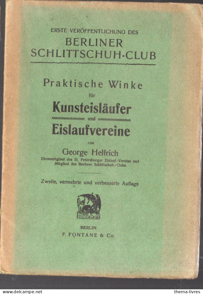 (sport Patinage Artistique) Berlin (Allemagne) Berkiner Schlittschuh-Club  Sd   (texte En Allemand)  (PPP46124) - Pattinaggio Artistico